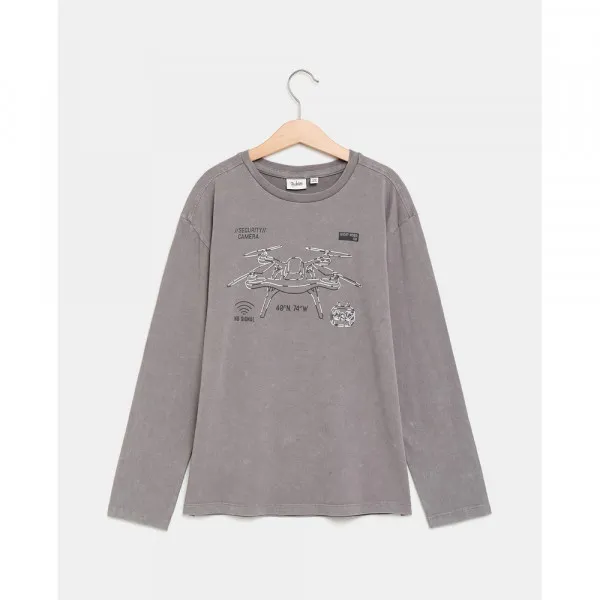 BLUKIDS MAJICA DUG RUKAV FROST GRAY