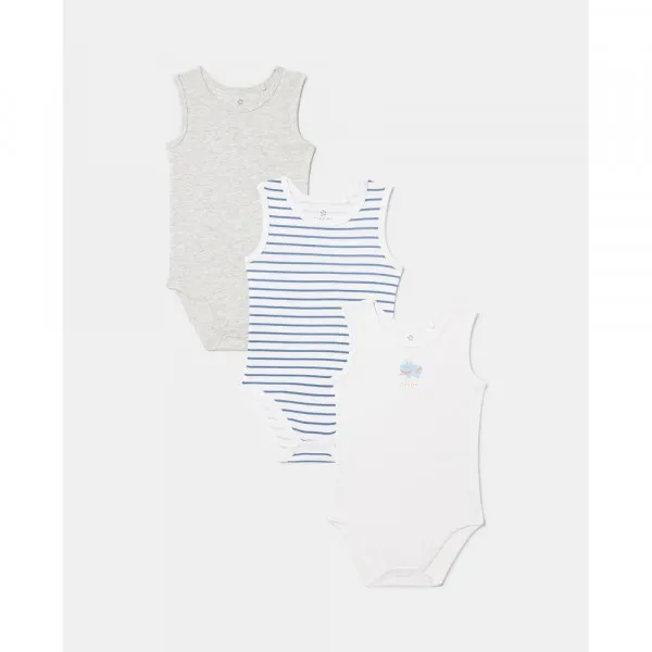 BLUKIDS BODI BEZ RUKAVA 3 KOM BRILLIANT WHITE 