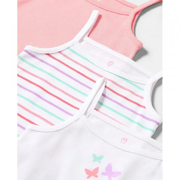 BLUKIDS BODI KRATAK RUKAV 3 KOM FLAMINGO PINK 