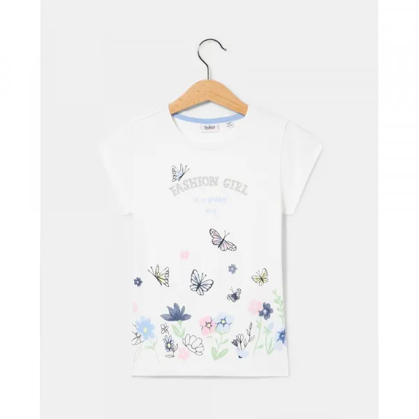 BLUKIDS MAJICA KRATAK RUKAV WHITE/LT BLUE 