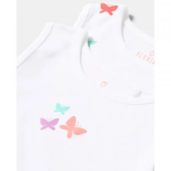BLUKIDS BODI BEZ RUKAVA 2 KOM BRILLIANT WHITE 