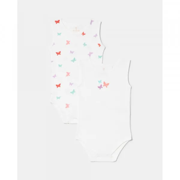 BLUKIDS BODI BEZ RUKAVA 2 KOM BRILLIANT WHITE 