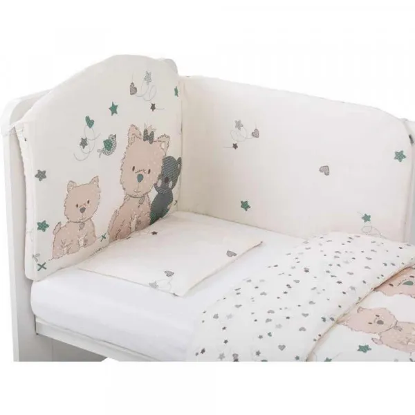 BUBABA POSTELJINA SET 6 DELOVA ROMANTIC MEDVEDIC