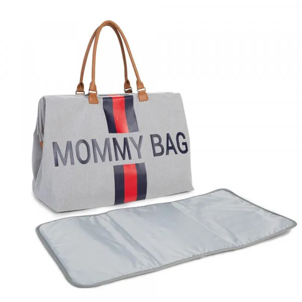 CHILDHOME MOMMY BAG BIG, RUCNA TORBA, SIVA SA PRUGAMA