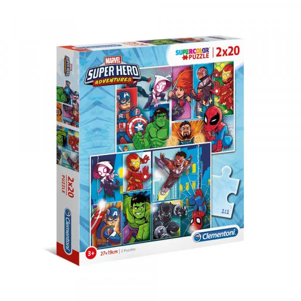 CLEMENTONI PUZZLE 2X20 SUPERHERO