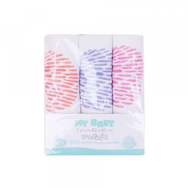 MY BABY TETRA PELENE STAMPA 3/1 BELO/ROZE