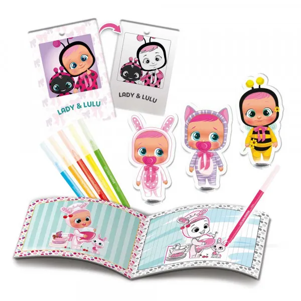 CRY BABIES BOJENJE FLUO MARKERIMA SET