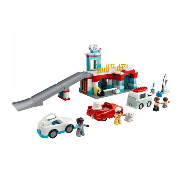 LEGO DUPLO TOWN PARKING GARAGE AND CAR WASH 