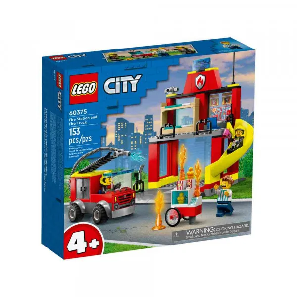 LEGO CITY FIRE STATION AND FIRE TRUCK 