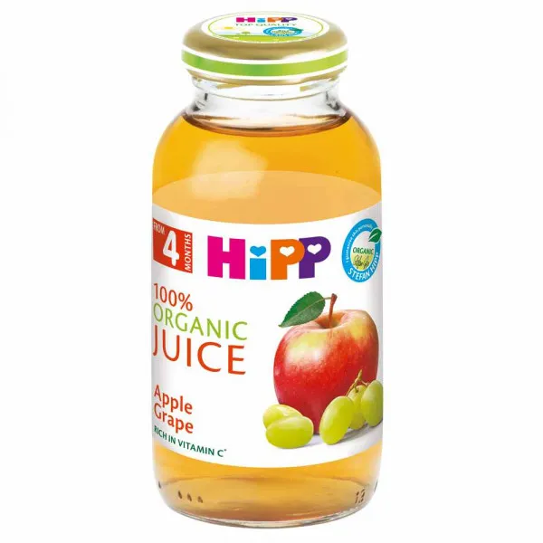 HIPP BIO VOCNI SOK OD JABUKE I GROZDJA 200ML 4M+ 