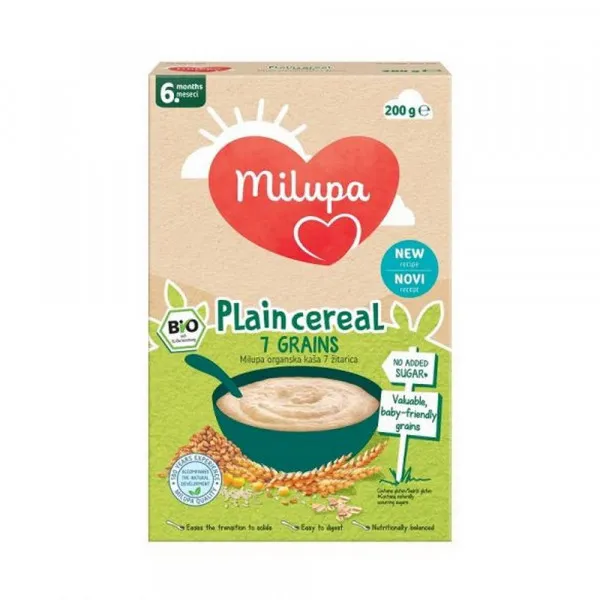MILUPA BIO BEZMLECNA KASA 7 ZITARICA 6+ 200G 