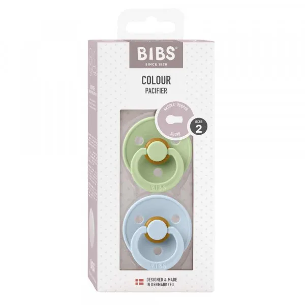 BIBS VARALICA KAUCUK BABY BLUE & PISTACHIO 6-18M