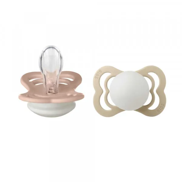 BIBS VARALICA SILIKON SUPREME BLUSH NIGHT & VANILLA NIGHT 0-6M