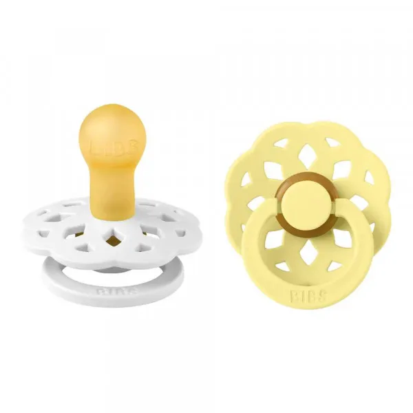 BIBS VARALICA KAUCUK BOHEME WHITE & SUNSHINE 0-6M
