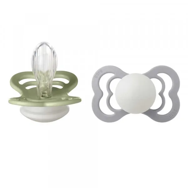 BIBS VARALICA SILIKON SUPREME SAGE NIGHT & CLOUD NIGHT 6-18M