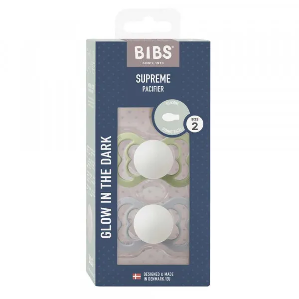 BIBS VARALICA SILIKON SUPREME SAGE NIGHT & CLOUD NIGHT 6-18M