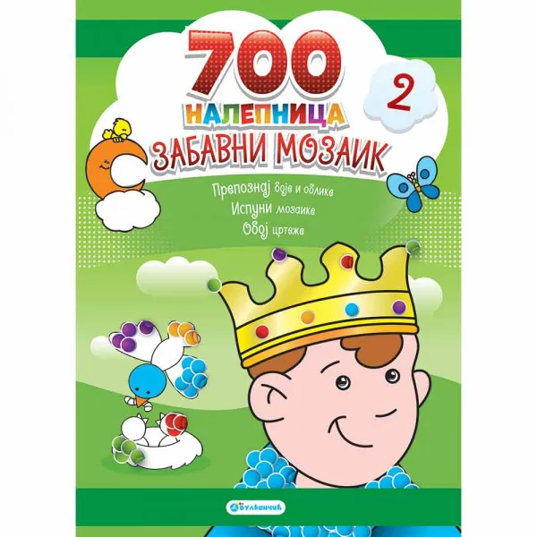 GRUPA AUTORA - 700 NALEPNICA ZABAVNI MOZAIK 2 