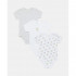 BLUKIDS BODI KRATAK RUKAV INTERLOCK WHITE/GREY
