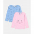 BLUKIDS MAJICA DUG RUKAV 2 KOM PRISM PINK