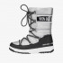 MOON BOOT JR GIRL QUILTED SILVER/BLACK