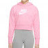 NIKE DUKS G NSW CLUB FT CROP HOODIE HBR
