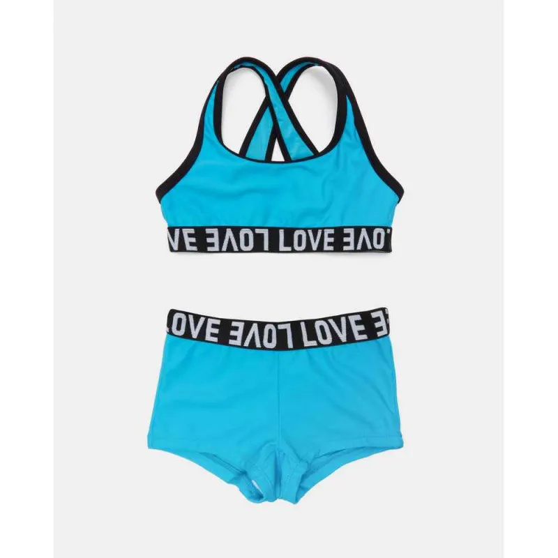 BLUKIDS KUPACI KOSTIM DVODELNI BIKINI FITNESS TURCHESE MULTICOLOR
