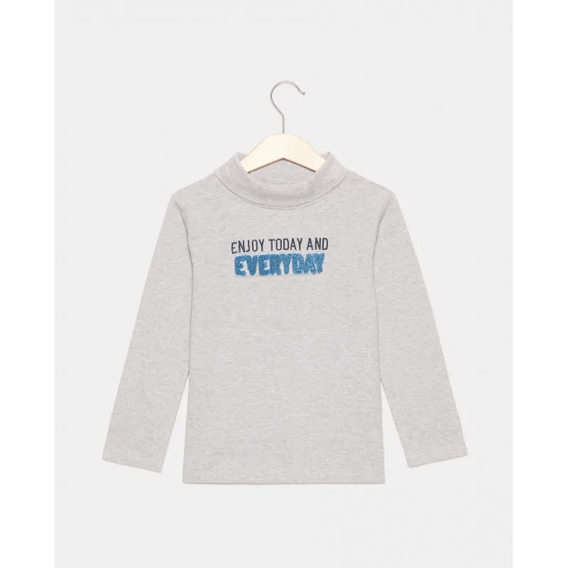 BLUKIDS ROLKA TURTLE NECK GREY MELANGE