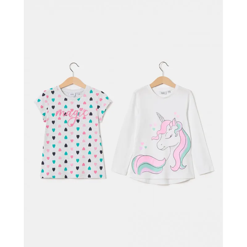 BLUKIDS MAJICA DUG RUKAV T-SHIRT BIPACK