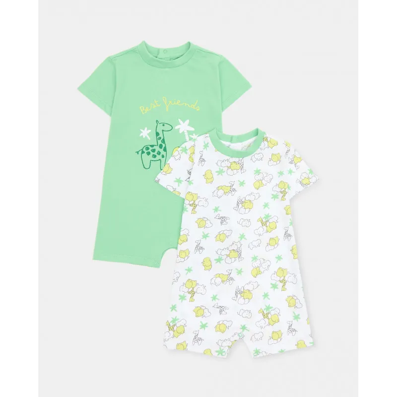 BLUKIDS ZEKA PK 2 BOY SHORT ROMPERS