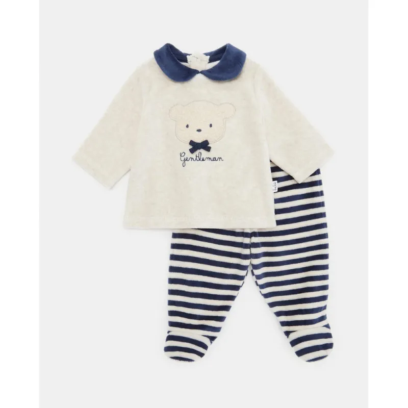 BLUKIDS SET MAJICA DUG RUKAV I DONJI DEO BEIGE MELANGE