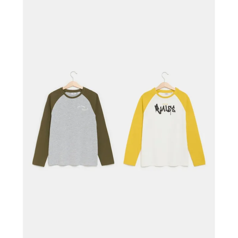 BLUKIDS MAJICA DUG RUKAV MEDIUM GREY MELANGE