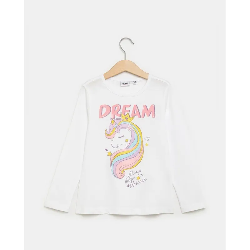 BLUKIDS MAJICA DUG RUKAV BRIGHT WHITE