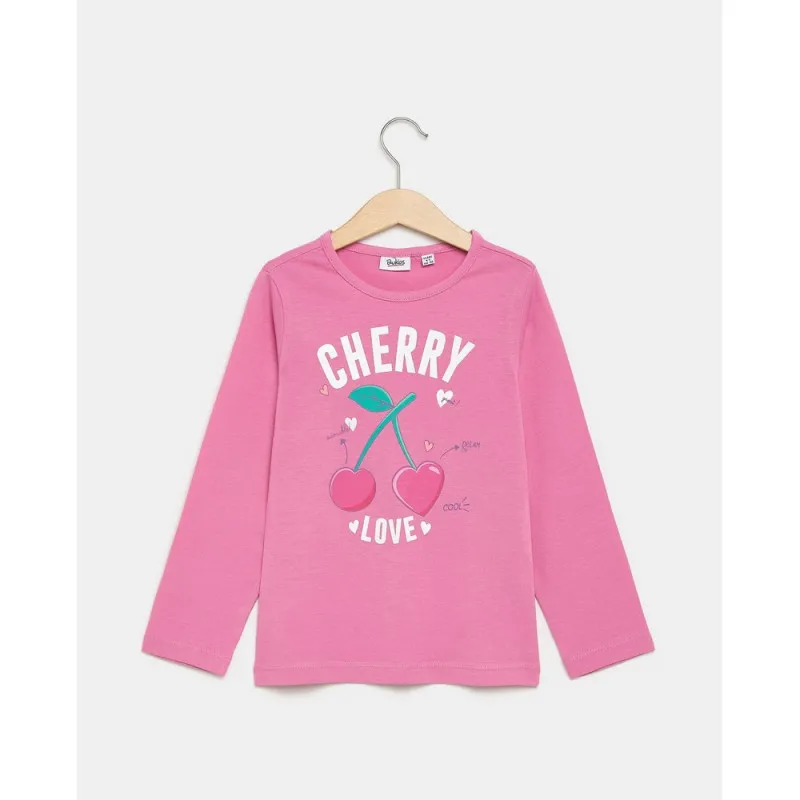 BLUKIDS MAJICA DUG RUKAV FUCHSIA PINK