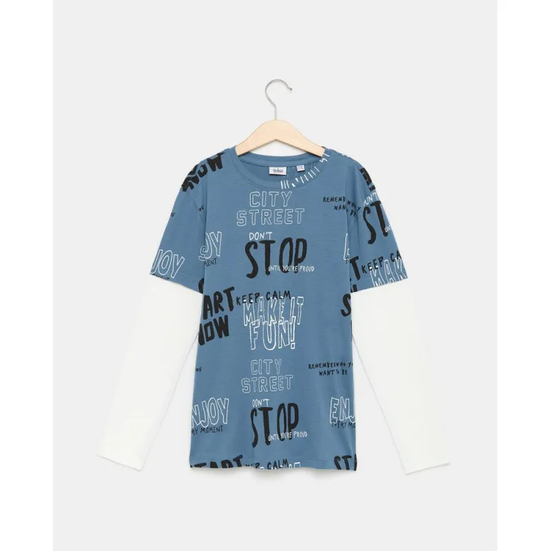 BLUKIDS MAJICA DUG RUKAV CHINA BLUE