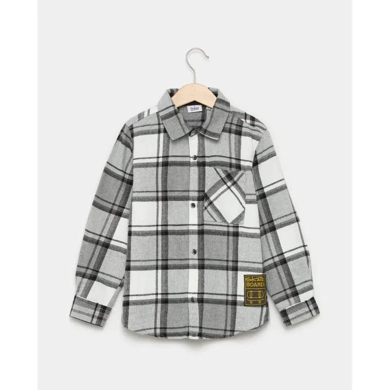 BLUKIDS KOSULJA DUG RUKAV NEUTRAL GRAY