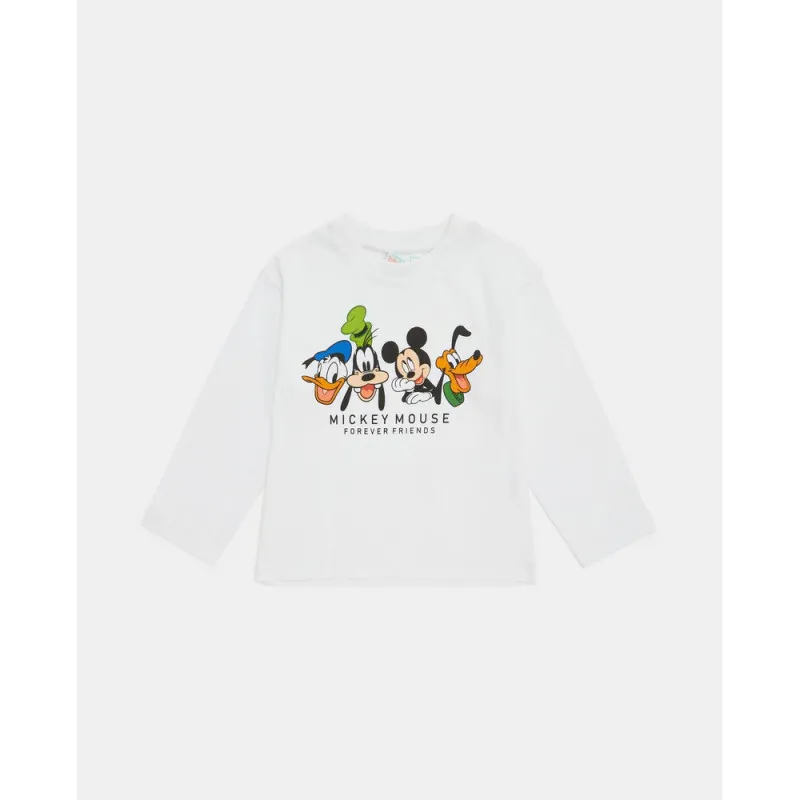 BLUKIDS MAJICA DUG RUKAV FRIENDS BRILLIANT WHITE