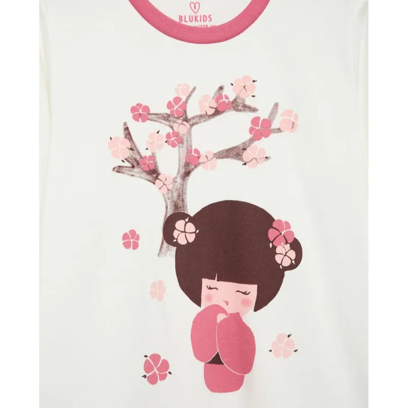 BLUKIDS PIDZAMA PINK/WHITE