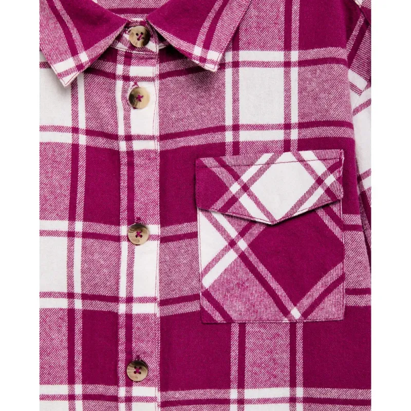 BLUKIDS KOSULJA DUG RUKAV WHITE/PINK CHECK