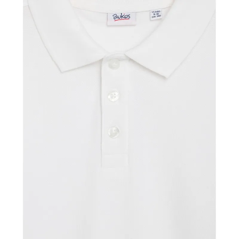 BLUKIDS MAJICA POLO DUG RUKAV BRIGHT WHITE