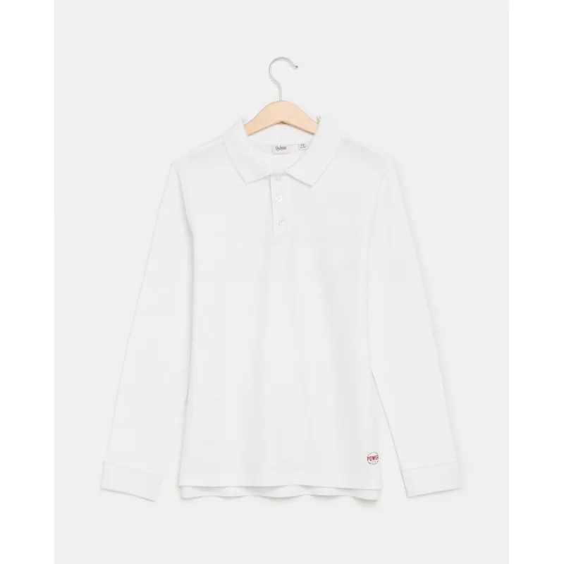 BLUKIDS MAJICA POLO DUG RUKAV BRIGHT WHITE