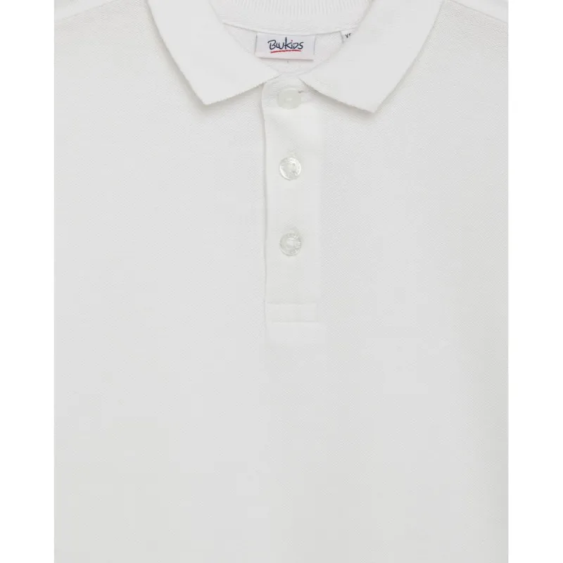 BLUKIDS MAJICA POLO DUG RUKAV BRIGHT WHITE
