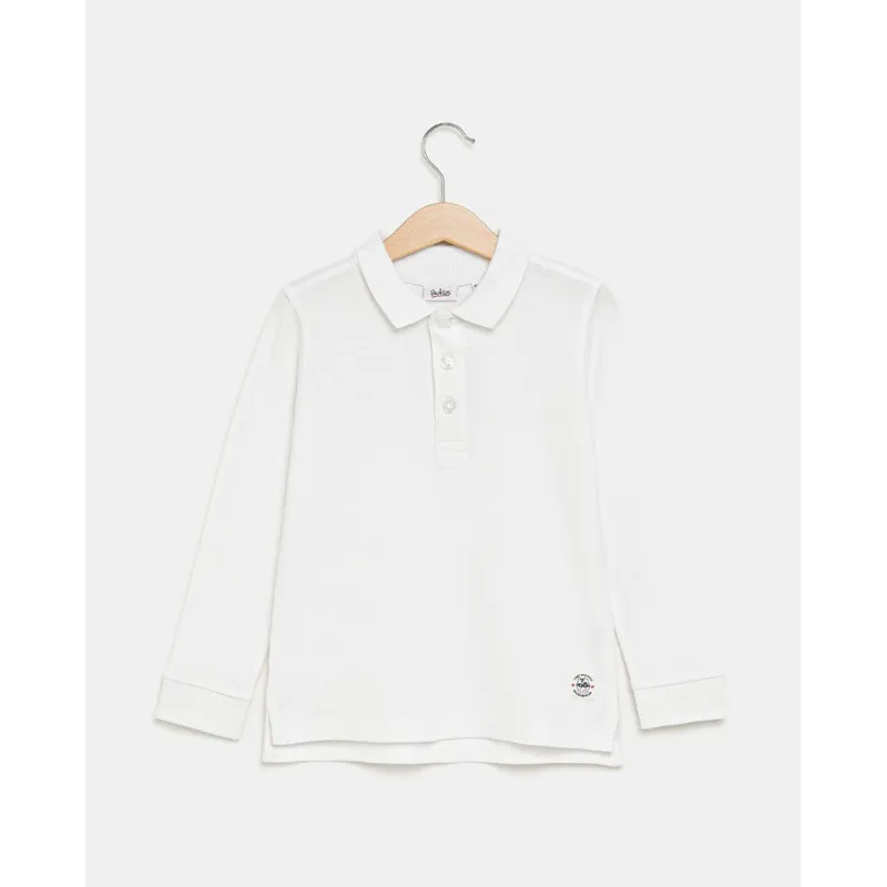 BLUKIDS MAJICA POLO DUG RUKAV BRIGHT WHITE