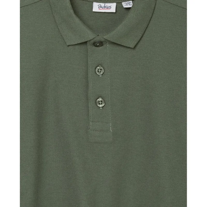 BLUKIDS MAJICA POLO DUG RUKAV DUCK GREEN