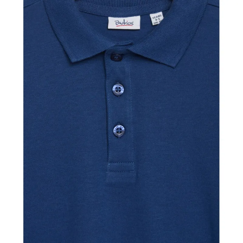 BLUKIDS MAJICA POLO DUG RUKAV ESTATE BLUE