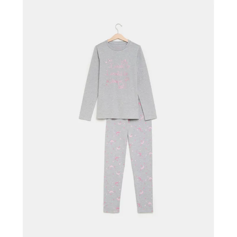 BLUKIDS PIDZAMA GREY MELANGE