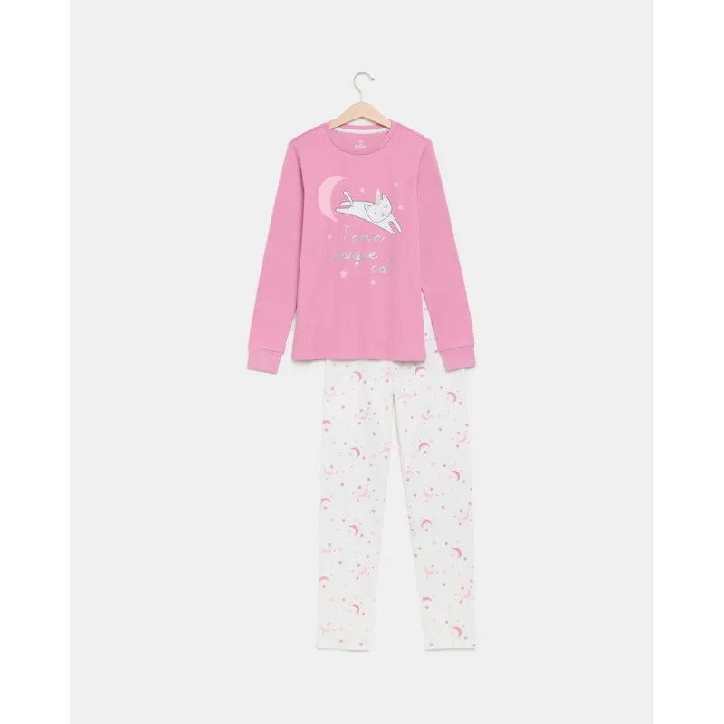 BLUKIDS PIDZAMA WHITE/PINK