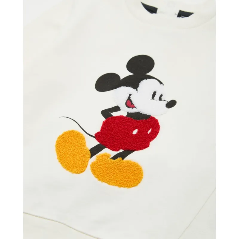 BLUKIDS SET MAJICA DUG RUKAV I DONJI DEO MICKEY BRIGHT WHITE