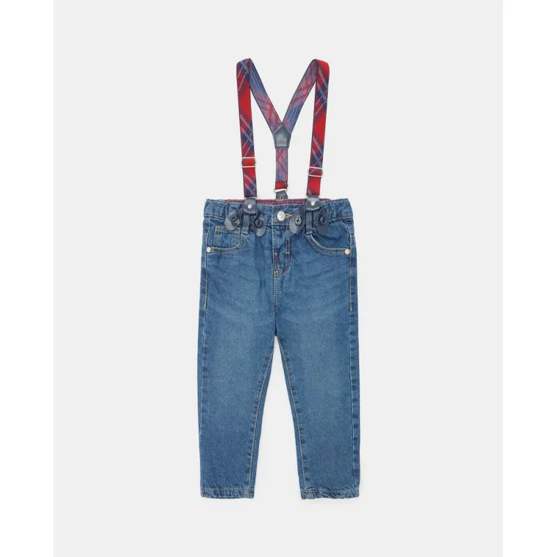 BLUKIDS FARMERKE SA TREGERIMA FADED DENIM