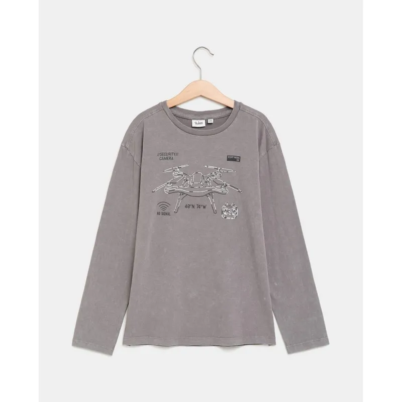 BLUKIDS MAJICA DUG RUKAV FROST GRAY