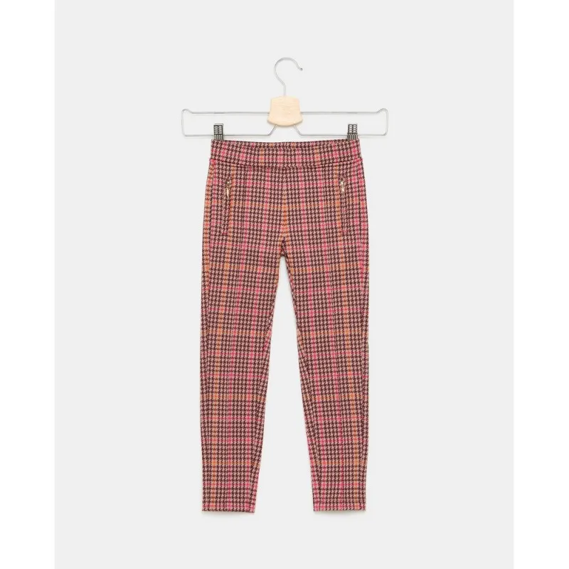 BLUKIDS PANTALONE BROWN CHECK